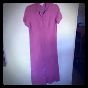 Mauve button down dress